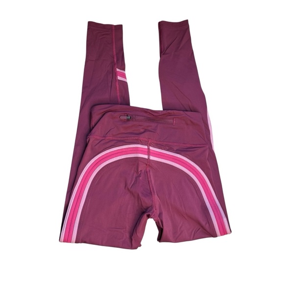 Lululemon RUN CREW TIGHT 28" Deep Ruby/Star Ruby/Figue Crop Leggings 4 - Picture 4 of 10